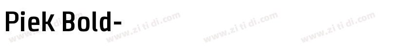 Piek Bold字体转换
